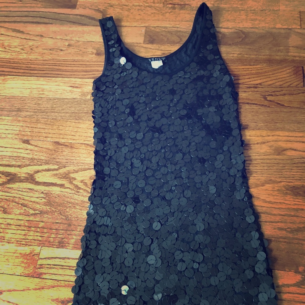 🔥 Venus Black Sequin Cocktail Dress